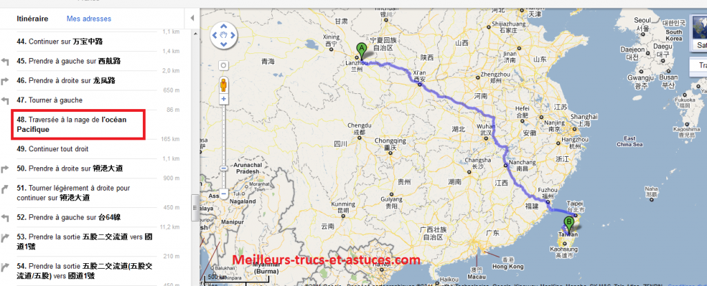 Google-Maps-Chine-Taiwan